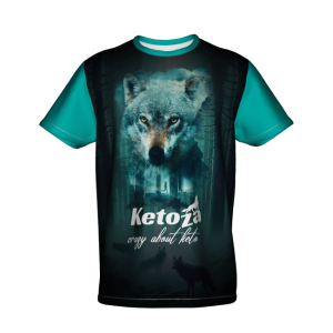 KETOZA CRAZY ABOUT KETO - KOSZULKA MĘSKA FULL PRINT - BAWEŁNA -wersja 2