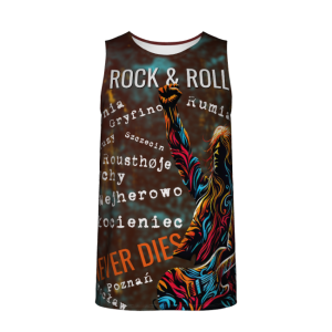 Rock&Roll _Między Światłem a cieniem istnieje inny świat . Męski Tank Top Sportowy Szybkoschnoący | All-Over Print