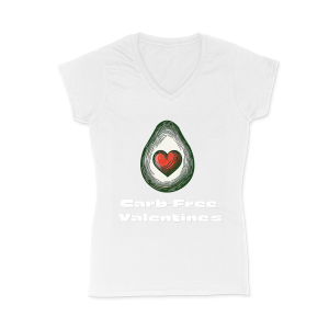 Carb Free Valentine's - Damska koszulka V-neck