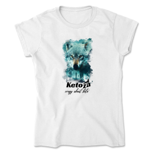 "Keto - Crazy about Keto" (czarny) Women’s Tee - Gildan 64000L