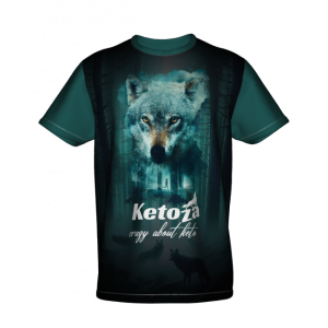KOSZULKA SPORTOWA "KETOZA CRAZY ABOUT KETO" - BIEGACZE MĘSKA KOSZULKA FULL PRINT