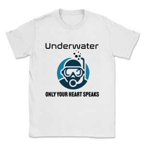 "Underwater, Only Your Heart Speaks" - Gildan 64000 - Męska koszulka