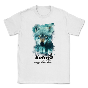 "Keto - Crazy about Keto" -Gildan 64000 - Męska koszulka - czarny napis