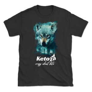 "Keto - Crazy about Keto"  Gildan 64000 - Męska koszulka biały napis