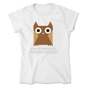 Flighty Thoughts, Winged Word - Women’s Tee - Gildan 64000L